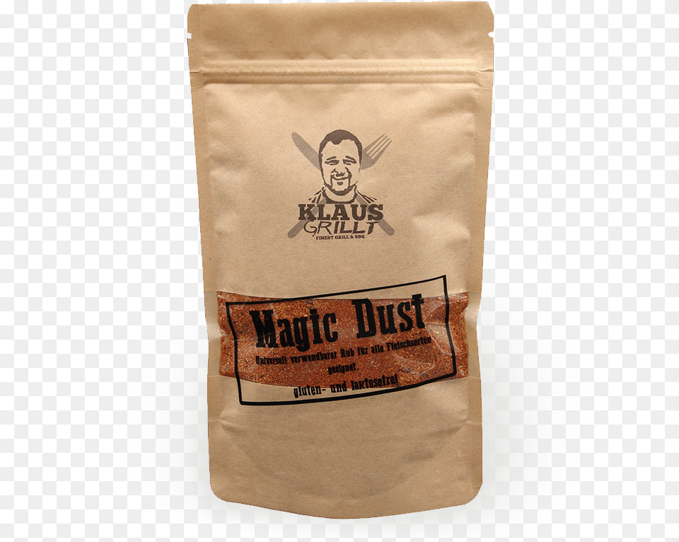 Magic Dust Bbq Rub Von Klaus Grillt Lieferbar Ab Lager Klaus Grillt Rub, Bag, Powder, Baby, Person Free Transparent Png