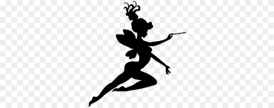 Magic Fairy Silueta By Designsmay Fairies Silhouette Die Cut, Gray Free Png Download