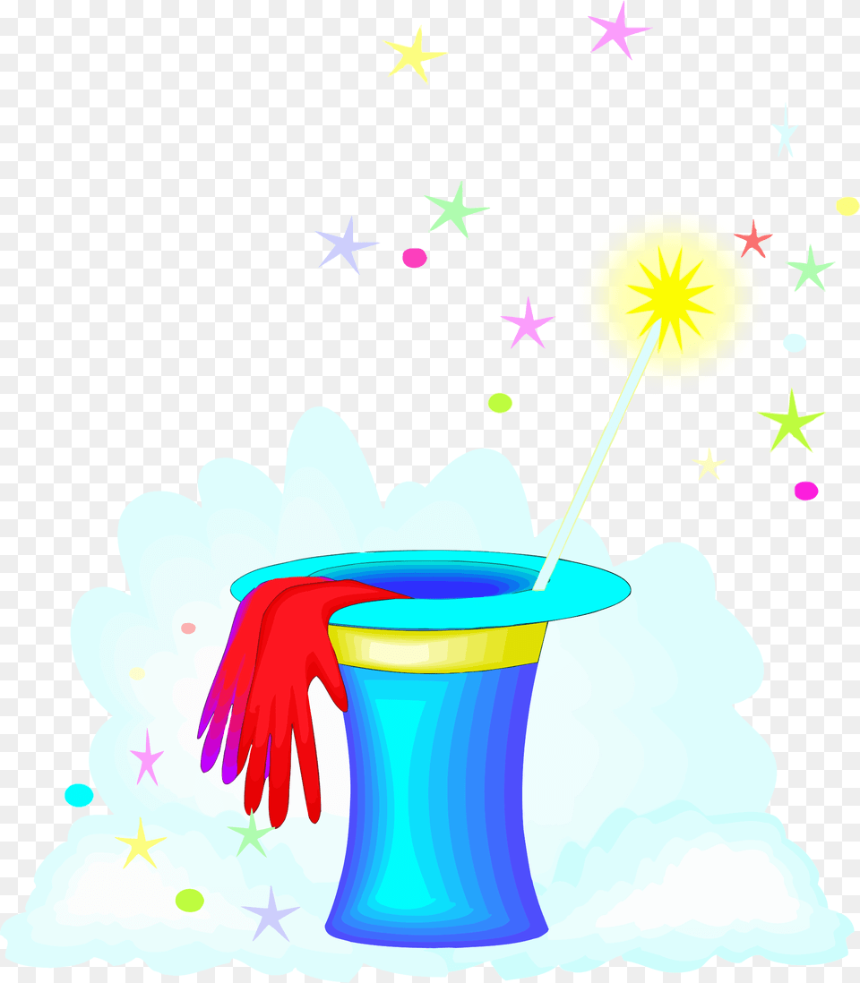 Magic Hat And Wand Vector Clipart Image, Art Png