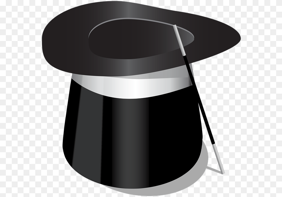 Magic Hat Black Top Hat Magic Hat, Lighting, Mailbox, People, Person Free Png