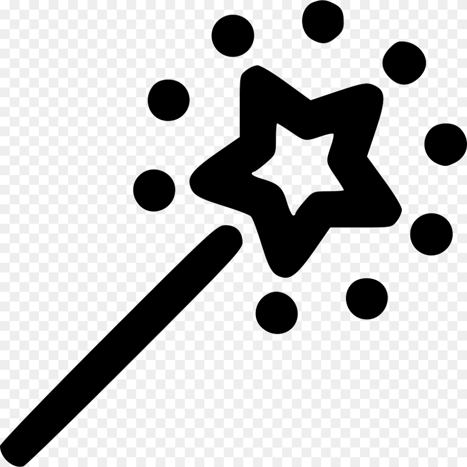 Magic Icon, Stencil, Symbol, Wand, Star Symbol Free Png