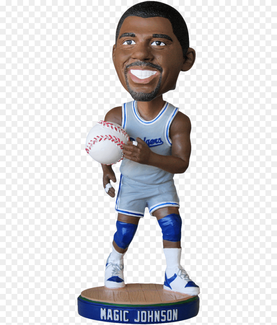 Magic Johnson Dodger Bobblehead, Ball, Person, People, Sport Free Png