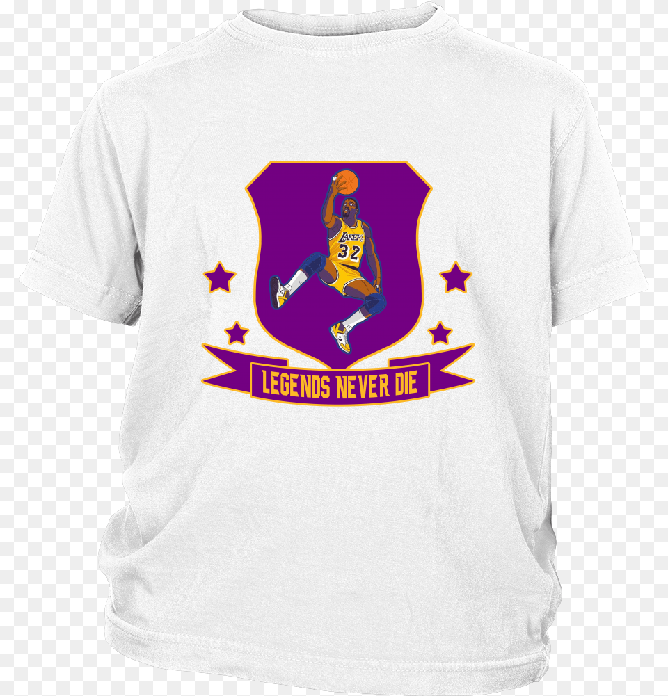 Magic Johnson Legends Never Die T Shirt, Clothing, T-shirt, Person Free Png Download