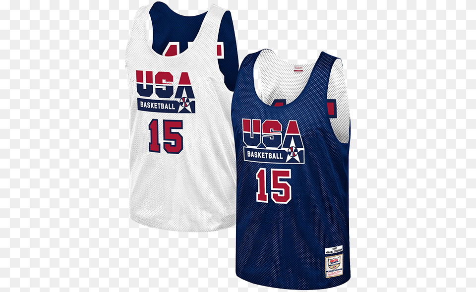 Magic Johnson Usa Basketball 1992 Dream Sleeveless, Bib, Person, Clothing, Shirt Png Image