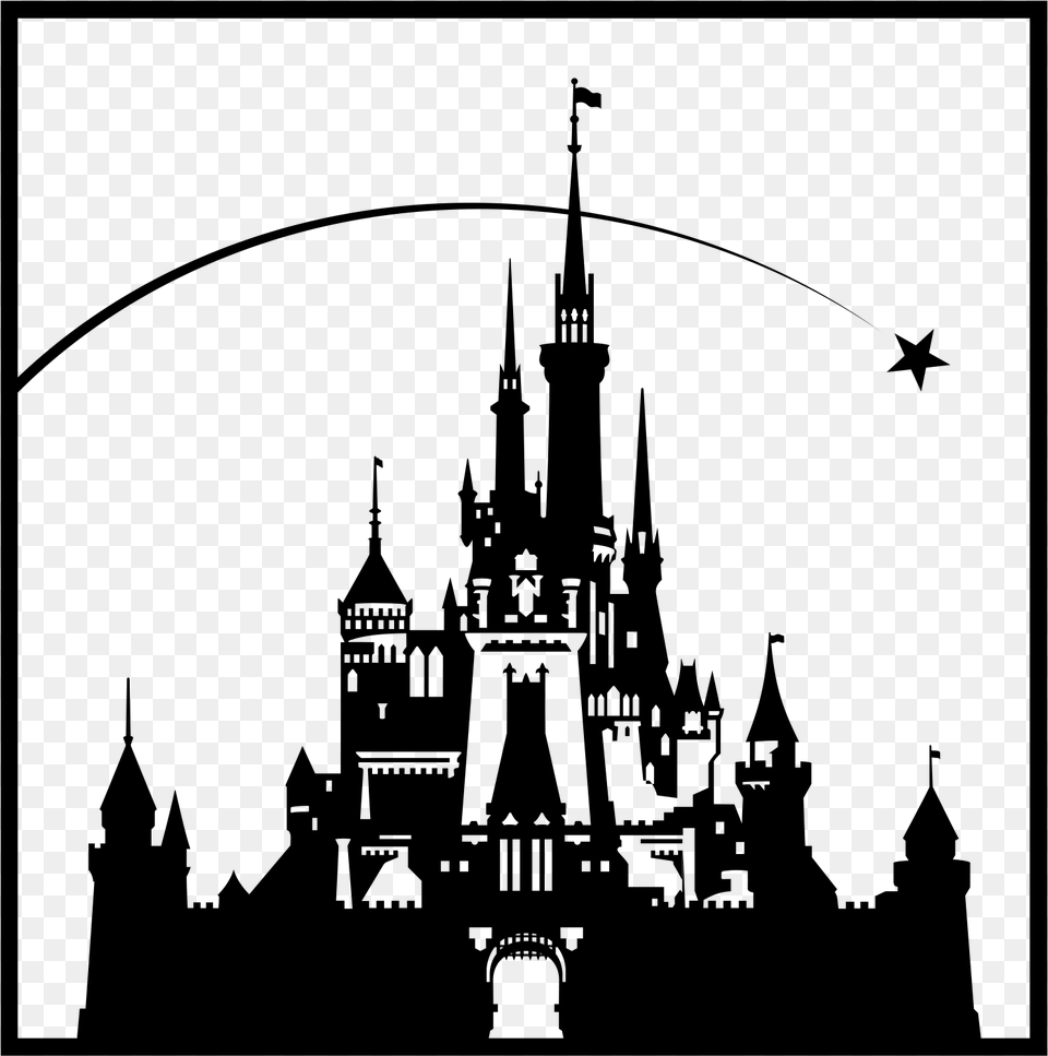 Magic Kingdom The Walt Disney Company Cinderella Castle Silhouette Walt Disney Castle, Gray Free Png Download