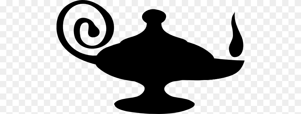 Magic Lamp Clipart Genie Lamp, Pottery, Silhouette, Stencil, Animal Free Png Download