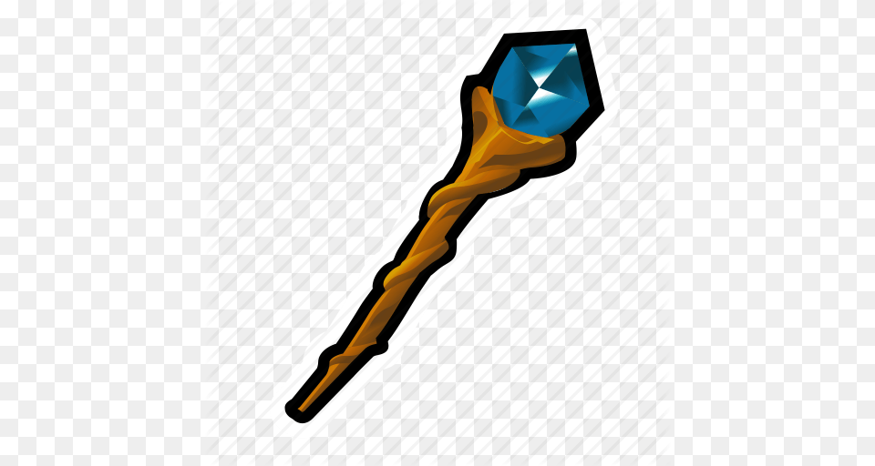 Magic Medieval Spell Staff Wood Icon, Wand, Smoke Pipe, Weapon Png Image