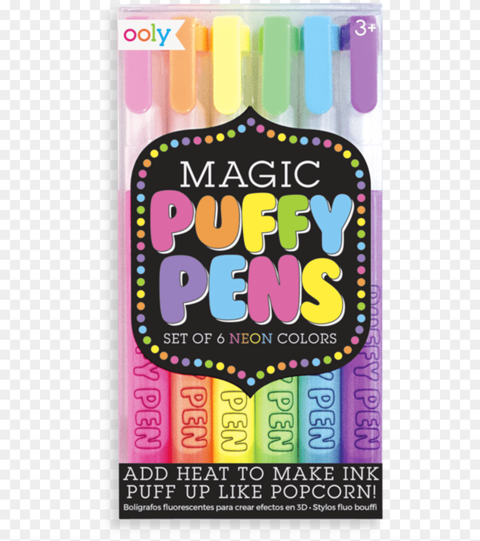 Magic Neon Puffy Pen Set Magic Puffy Pens, Marker Free Transparent Png