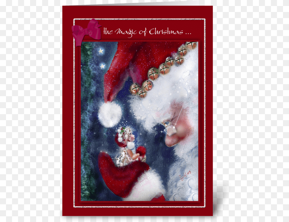 Magic Of Christmas Santa And Elf Greeting Card Fairy Christmas Wishes, Woman, Wedding, Person, Female Free Png Download