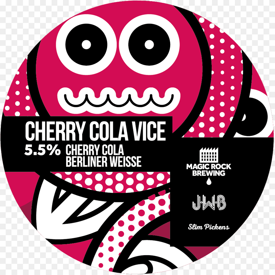 Magic Rock Cherry Cola Vice, Advertisement, Poster, Disk Free Png