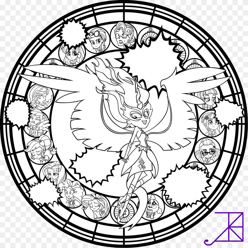 Magic Sparkles Lineart Midnight Sparkle Coloring Pages, Art, Face, Head, Person Png Image