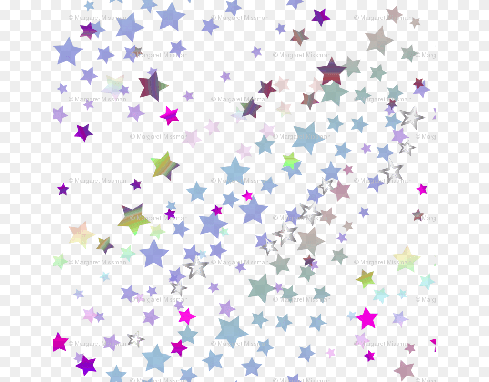 Magic Stars Stardust Fabric Design, Confetti, Paper Free Transparent Png