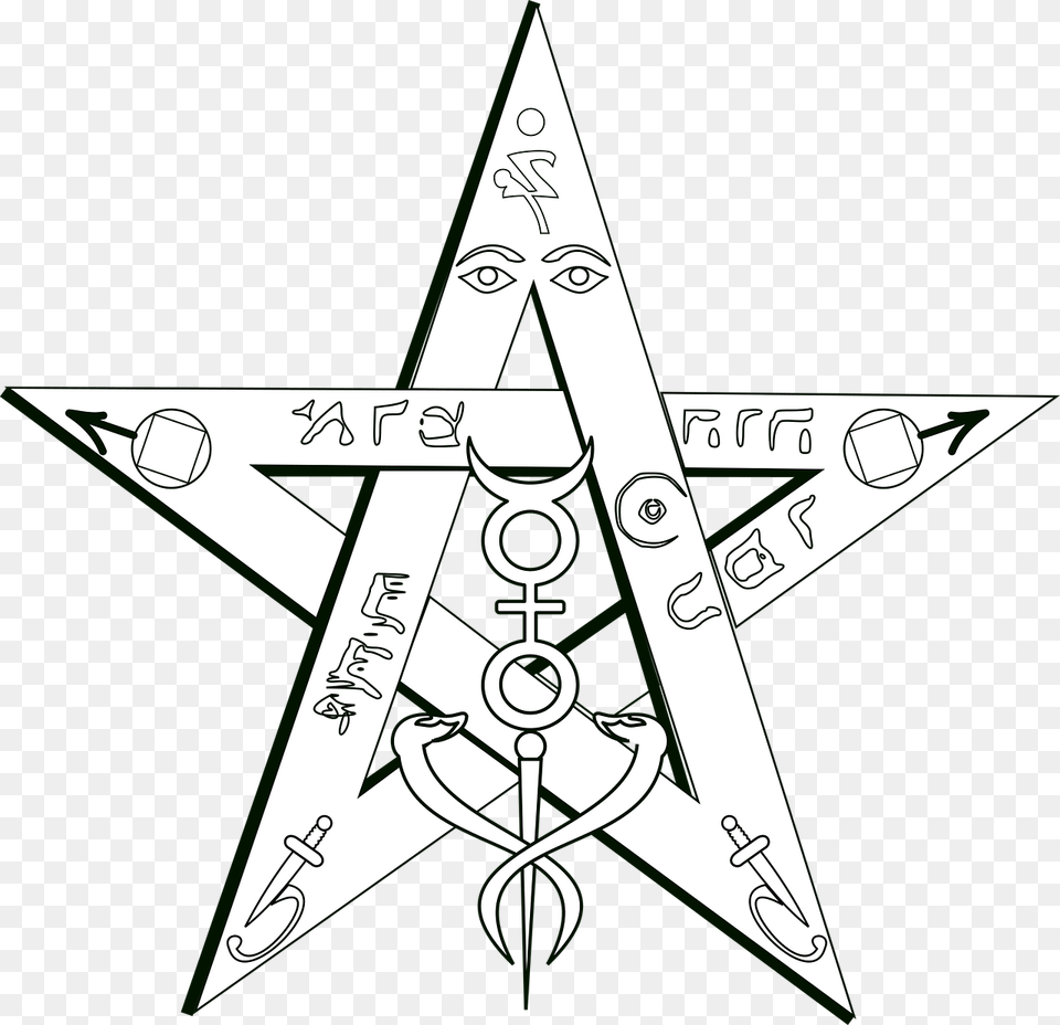 Magic Tetragramaton Esoteric Photo Pentagram, Symbol, Star Symbol Free Transparent Png