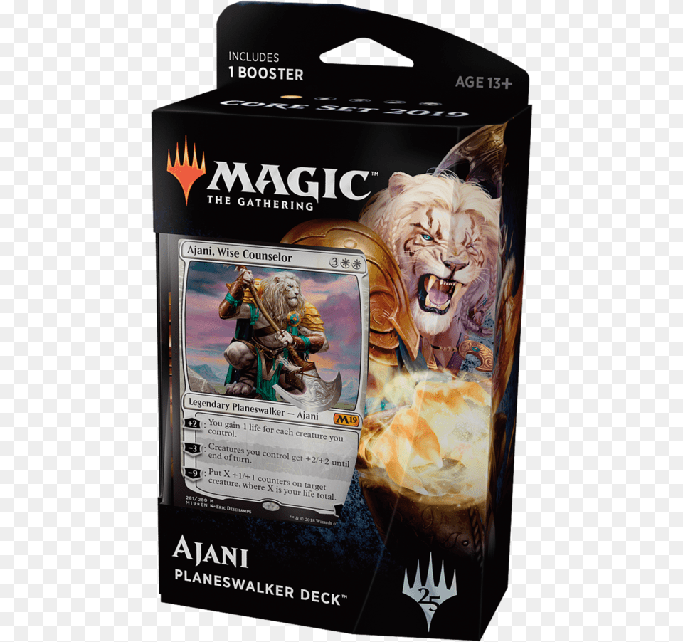 Magic The Gathering Core Set 2019 Planeswalker Deck Ajani, Adult, Female, Person, Woman Png