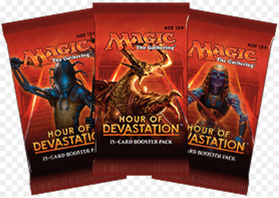 Magic The Gathering Hour Of Devastation Booster Pack Hour Of Devastation Booster, Advertisement, Poster, Adult, Female Free Png Download