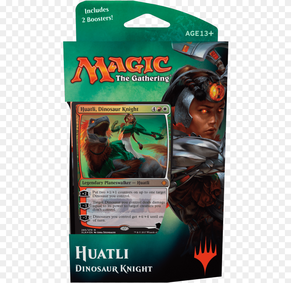 Magic The Gathering Huatli Dinosaur Knight, Adult, Female, Person, Woman Free Png Download