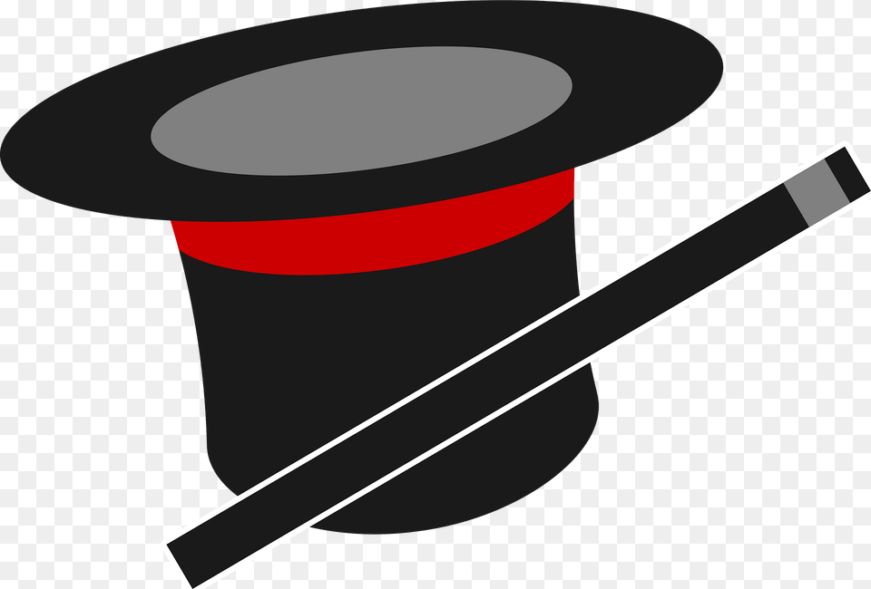 Magic Top Hat And Wand Clipart, Person, Performer, Magician, Appliance Free Png
