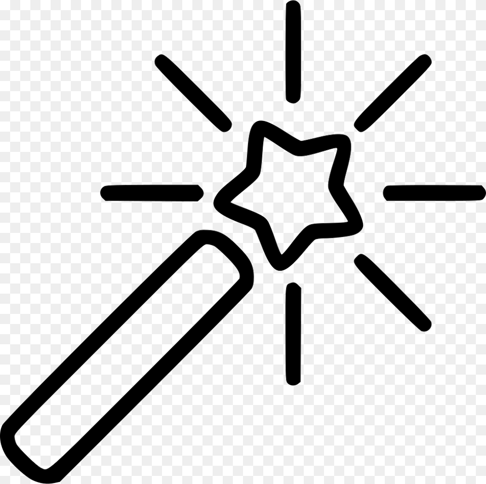 Magic Wand Comments Self Centered Symbol, Stencil Free Png Download