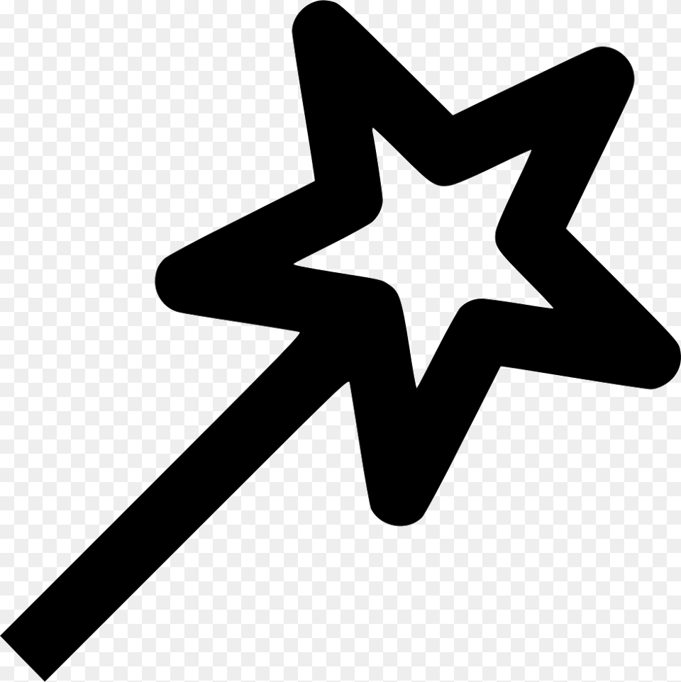 Magic Wand Sign, Star Symbol, Symbol, Cross Free Png Download