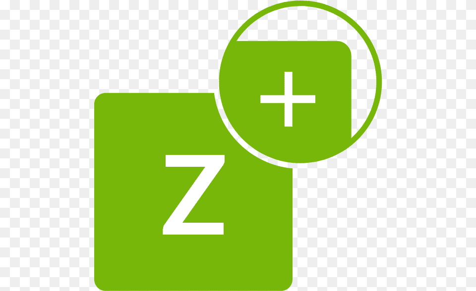 Magic Zoom Plus Logo Cross, Symbol, Green, Text, Number Png Image