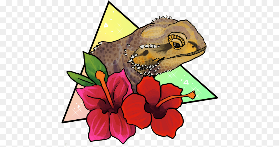 Magical Bearded Dragon Bearded Dragon And Sloth Clipart Bearded Dragon Drawing Cute, Flower, Plant, Baby, Person Free Png