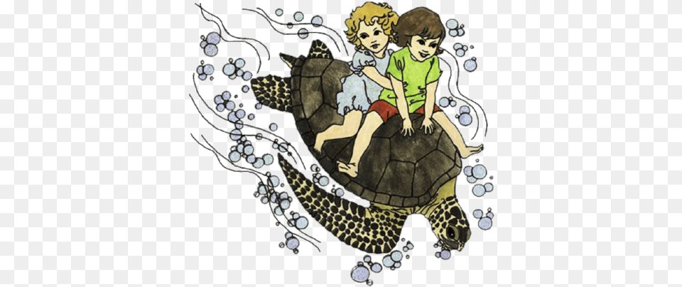 Magical Child Cartoon, Animal, Tortoise, Sea Life, Reptile Free Png Download