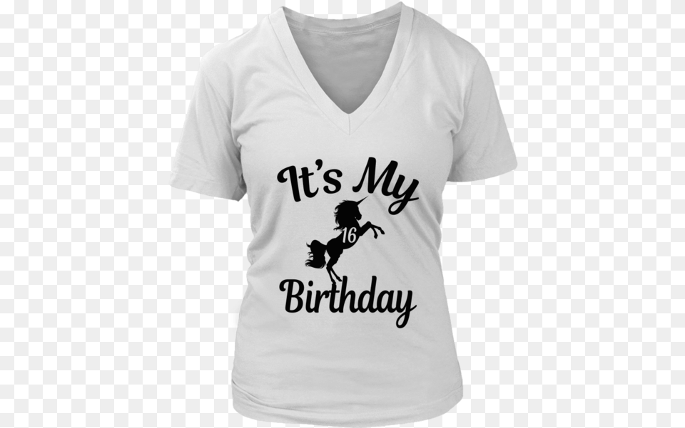 Magical It39s My 16th Birthday Girl Black Unicorns 16 Shot Put, Clothing, T-shirt, Shirt, Baby Free Png Download
