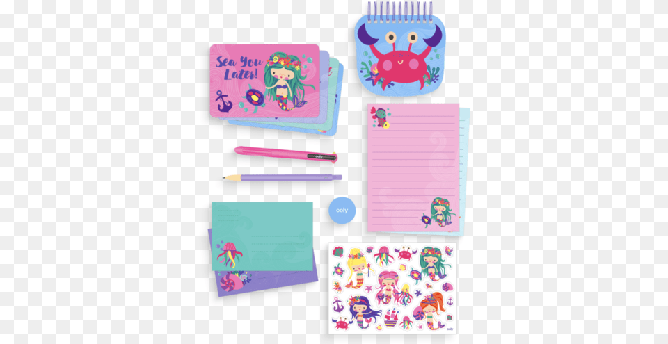 Magical Mermaids Stationary Kitdata Rimg Lazy Ooly Stationery Kit, Face, Head, Person Free Png Download