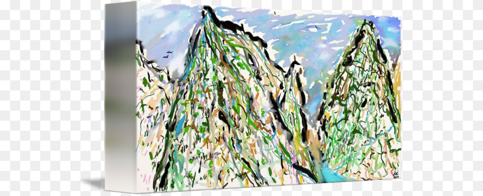 Magical Mountains Drawing, Art, Collage, Modern Art, Canvas Free Transparent Png