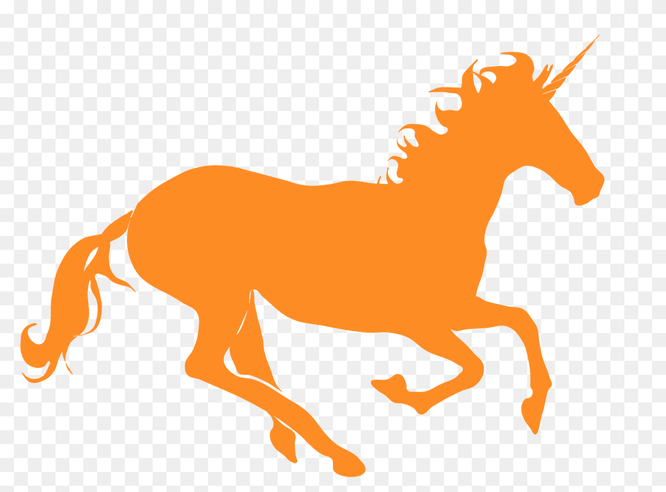 Magical Unicorn Silhouette, Animal, Colt Horse, Horse, Mammal Free Png