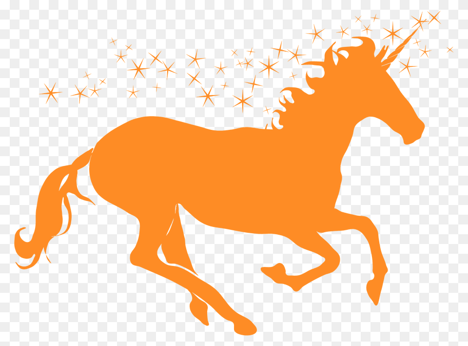 Magical Unicorn Silhouette, Animal, Mammal, Colt Horse, Horse Free Png Download