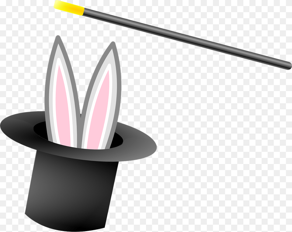 Magician Hat Bunny Top Hat Wand Illusionist Show Magic Show Clip Art, Performer, Person Png Image