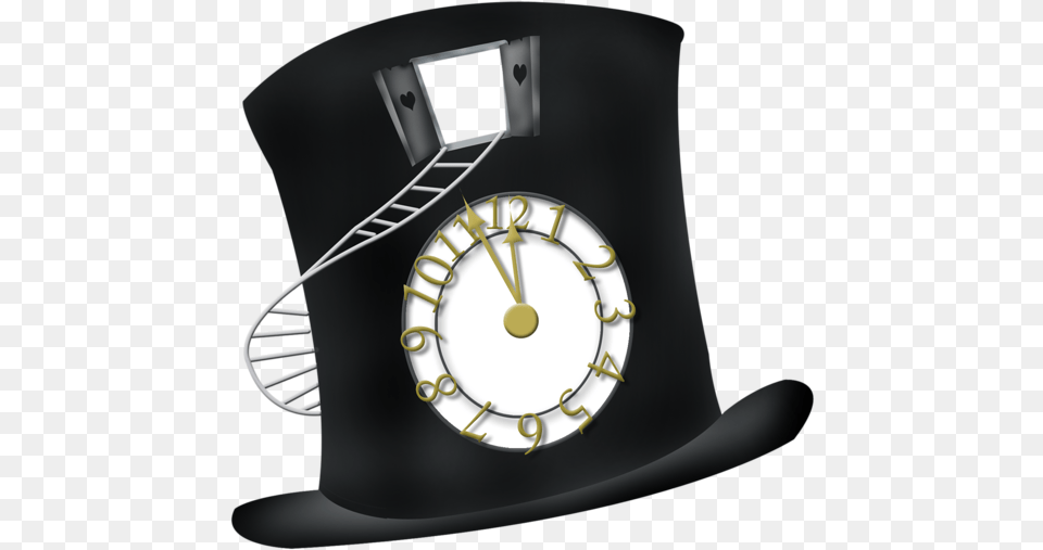 Magician Hats Sombrero Y Reloj, Analog Clock, Clock Free Png