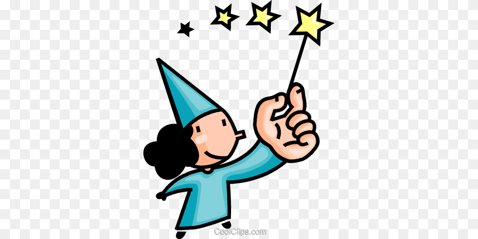 Magician Waving Her Magic Wand Royalty Vector Clip Art, Clothing, Hat, Body Part, Hand Free Png Download