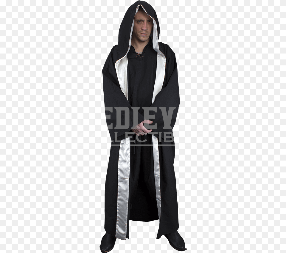 Magicians Robes Medium Black With Gold, Clothing, Coat, Fashion, Adult Png Image