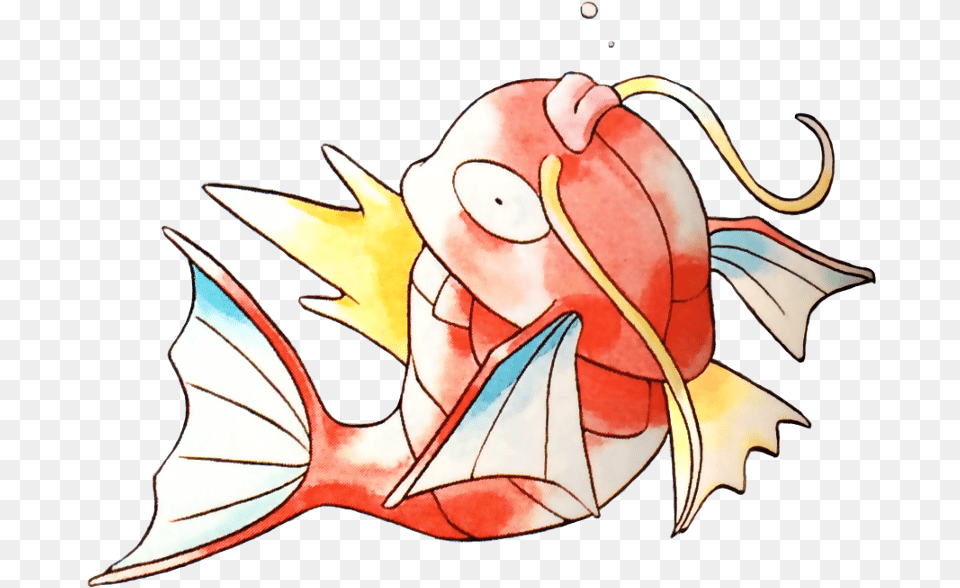 Magikarp Pokemon Red And Blue Magikarp Red And Blue, Art, Animal, Sea Life, Fish Free Png Download