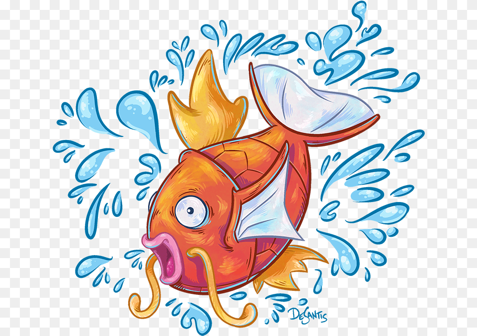Magikarp Used Splash By Superedco Cartoon, Art, Graphics, Animal, Sea Life Free Png