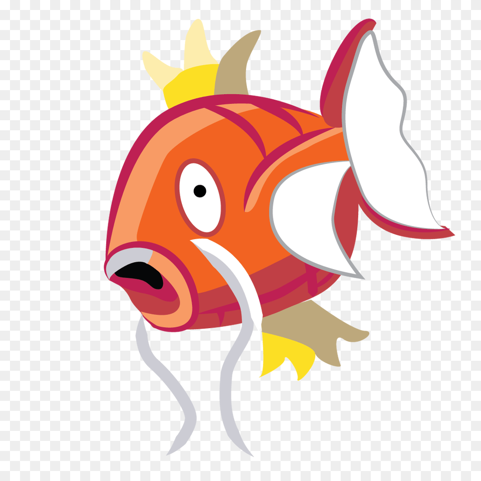 Magikarp Vectorized From A Sprite Pokemon Gif Background, Animal, Fish, Sea Life, Goldfish Free Transparent Png