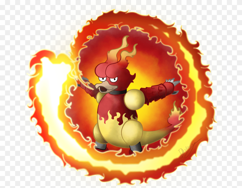 Magmar Used Fire Spin By Unfallen Skies, Baby, Person Png Image