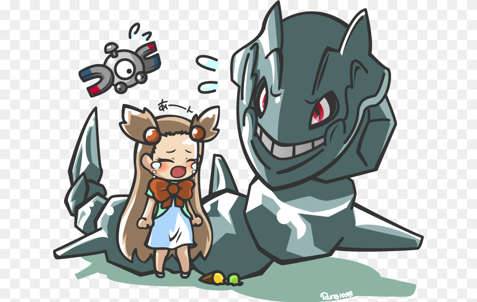 Magnemite Mikan And Steelix And Pokemon Hgss Drawn Steelix Pokemon Chibi, Book, Comics, Publication, Baby Png Image