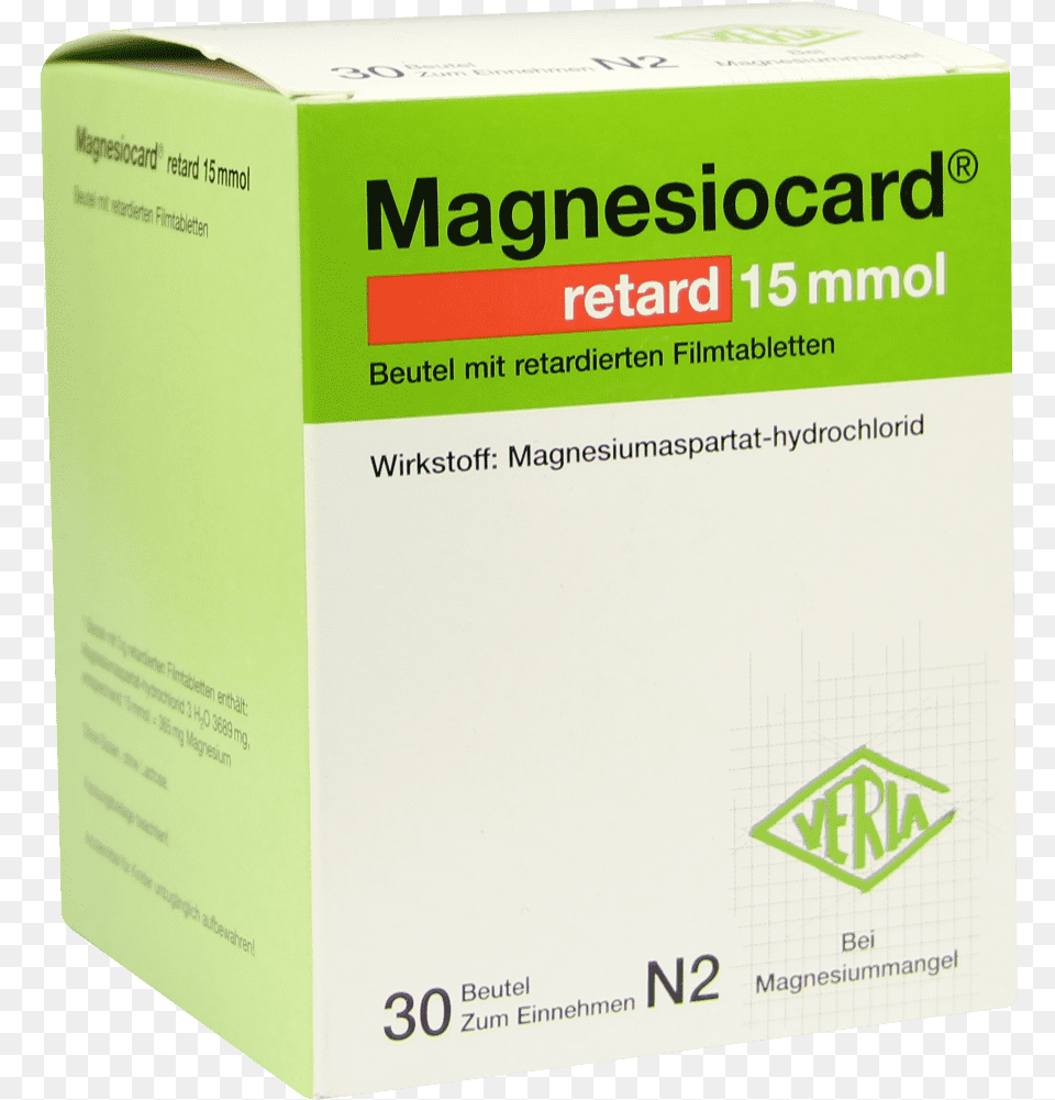 Magnesiocard Retard 15 Mmol Packaging And Labeling, Book, Herbal, Herbs, Plant Png Image