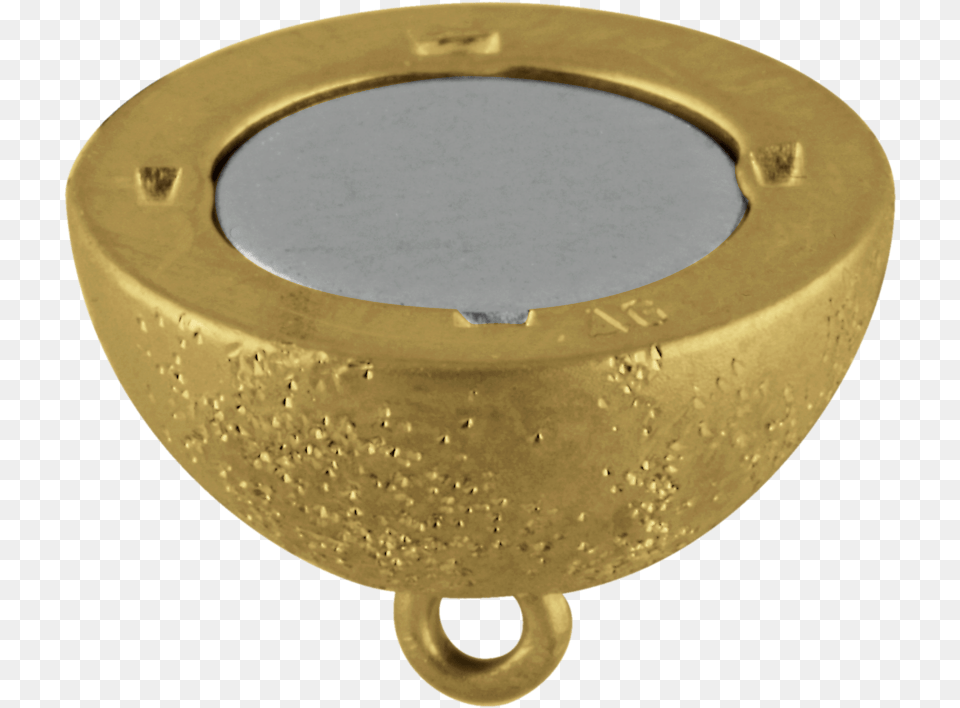Magnet Clasp Decorated With Stardust 925 Gold Plated Brass, Window, Porthole Free Png