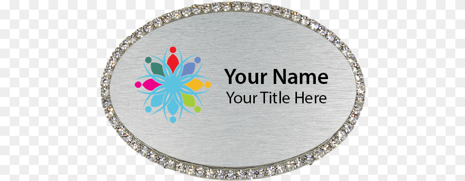 Magnetic Bling Rhinestone Full Color Oval Badge, Accessories, Buckle Free Png Download