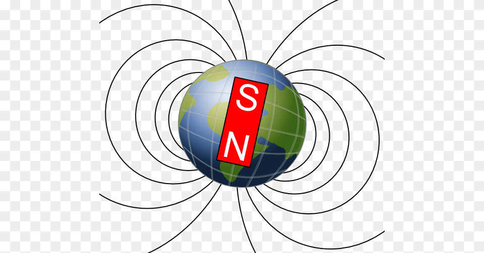 Magnetic Field Schematic Earth North And South Poles, Sphere, Sport, Ball, Football Free Png