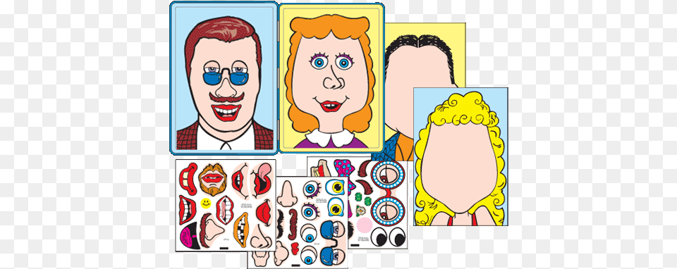 Magnetic Fun Tin Silly Faces Magnetic Tin Set, Adult, Publication, Book, Person Free Png