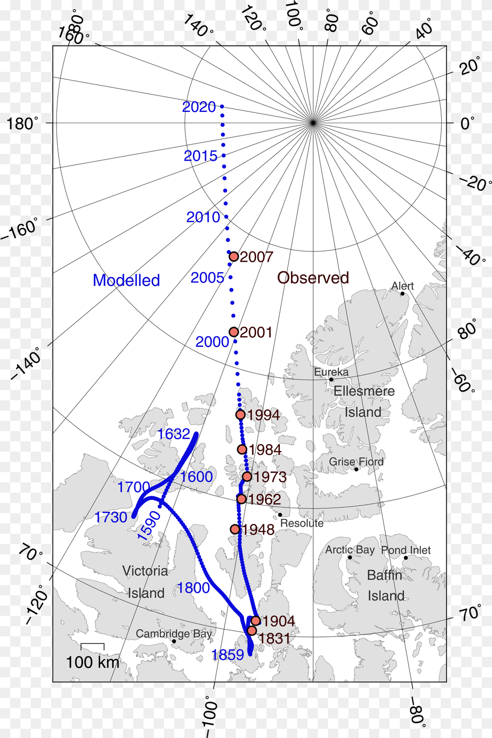 Magnetic North Pole Movement, Chart, Plot, Map, Atlas Free Transparent Png