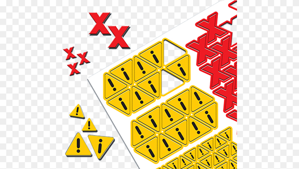 Magnetic Red Crosses Amber Warning Triangles Triangle, Game Free Transparent Png