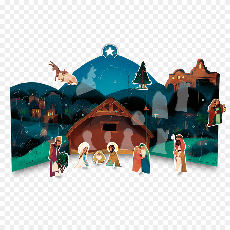 Magnificat My Nativity Advent Calendar Mon Joli Calendrier De L Avent, Person, Art, Painting, Outdoors Free Transparent Png