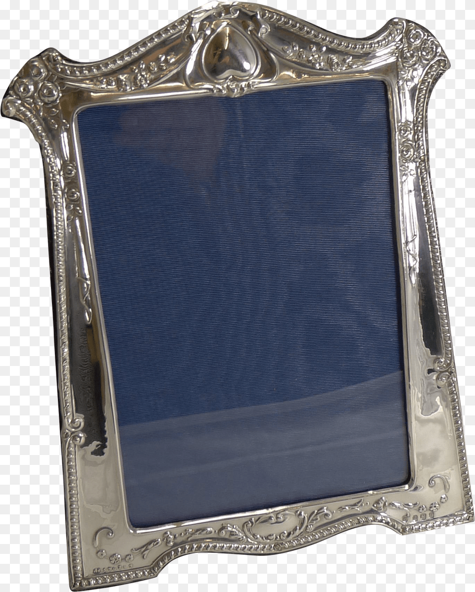 Magnificent Antique English Sterling Silver Art Nouveau Picture Frame, Mirror Free Transparent Png