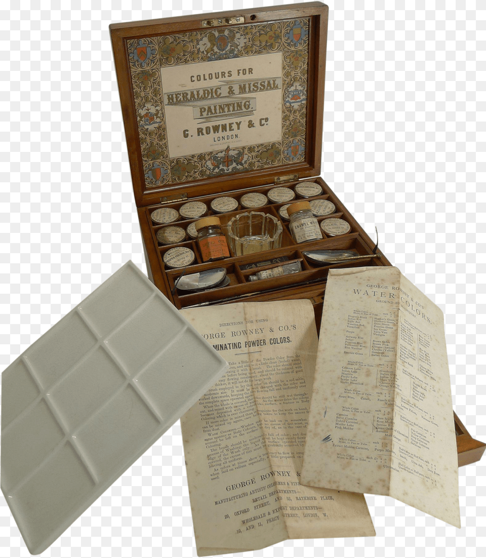 Magnificent Artist39s Watercolour Box By G Watercolor Painting, Cabinet, Furniture, Medicine Chest, Text Png Image